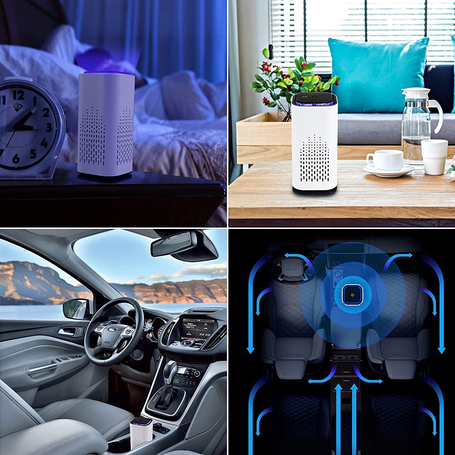 "Revitalize Your Ride with Our Powerful Car Air Purifier - Eliminate Odors, Allergens, and Formaldehyde for a Fresh and Healthy Environment - USB Powered for Convenient Use Anywhere!"