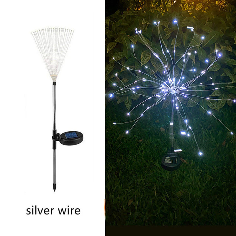 "Magical Solar Firework Lights: Illuminate Your Garden with 90 Dazzling LED Lights, Waterproof and Perfect for Christmas Decor!"